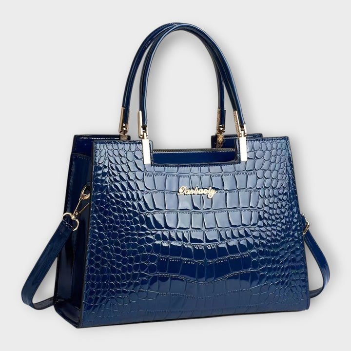 Aurora. - Shiny Crocodile Leather Pattern Handbag