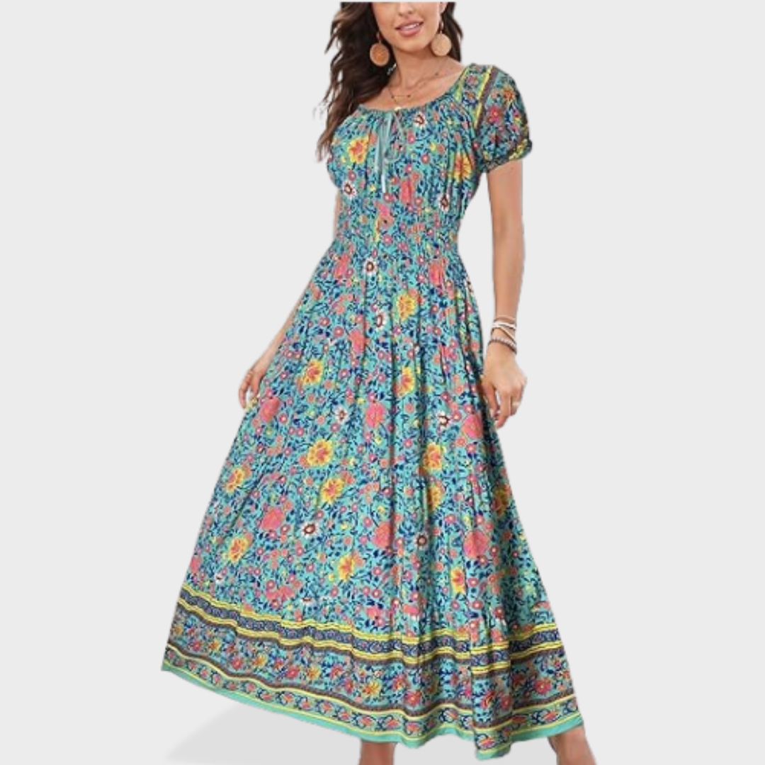 Scarlett | Boho Print Maxi Dress