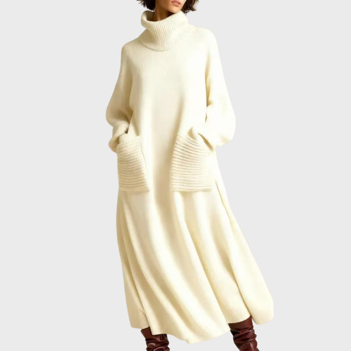 Women’s Turtleneck Knit Sweater Dress