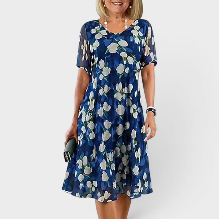Vivienne | Elegant Floral Midi Dress