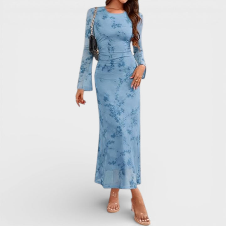 Jessica | Long Sleeve Floral Maxi Dress