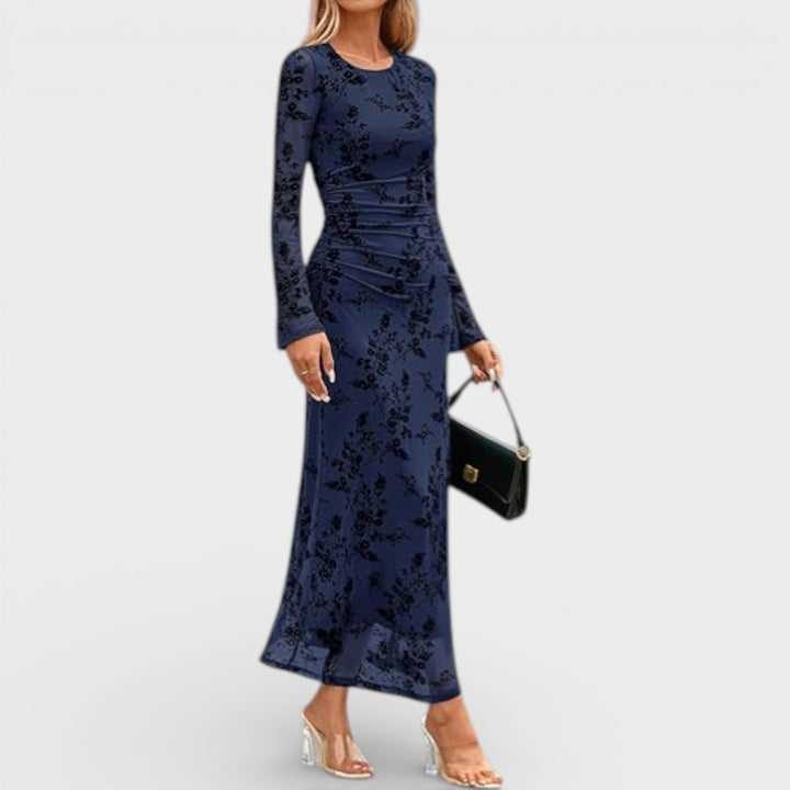 Jessica | Long Sleeve Floral Maxi Dress