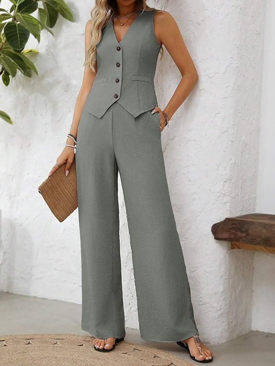 Sofia | Refined Vest Two Piece Set