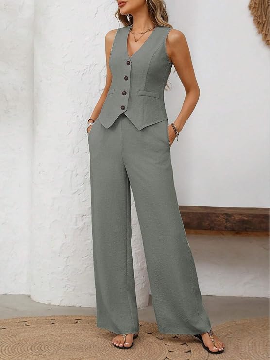 Sofia | Refined Vest Two Piece Set