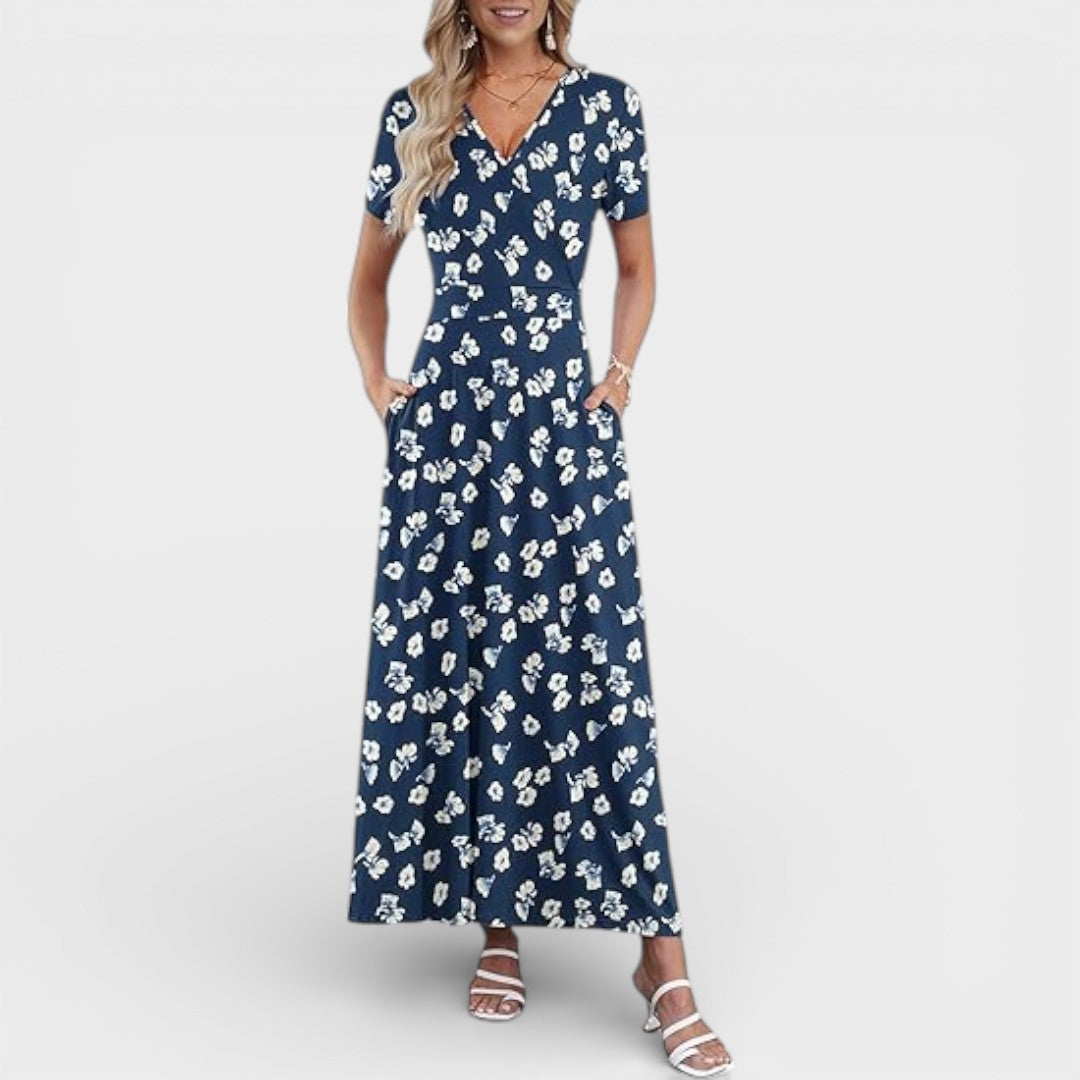 Aurellie |  Floral Print Maxi Dress