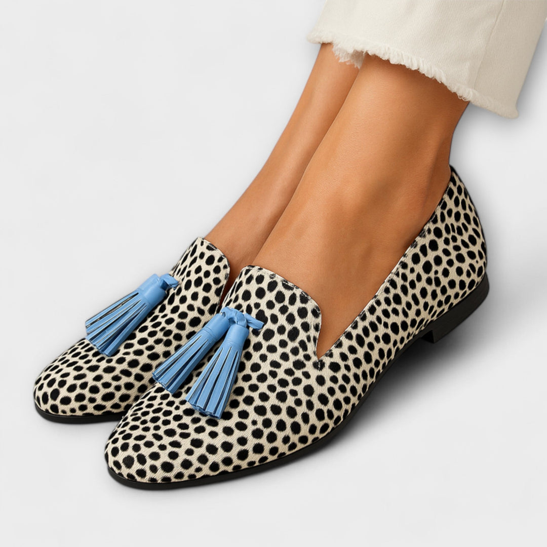 Sneaker Mira with Fringes and Polka Dot Print