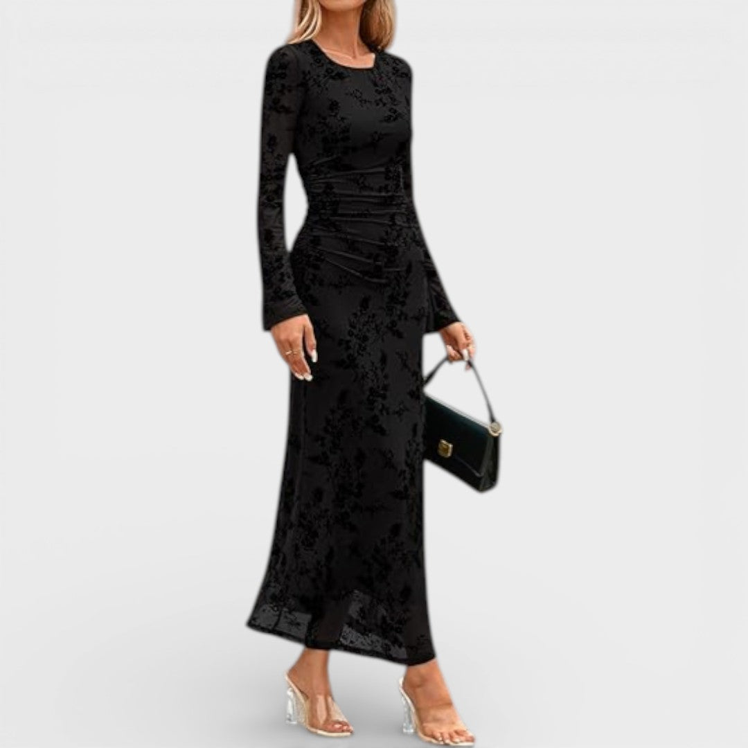 Jessica | Long Sleeve Floral Maxi Dress