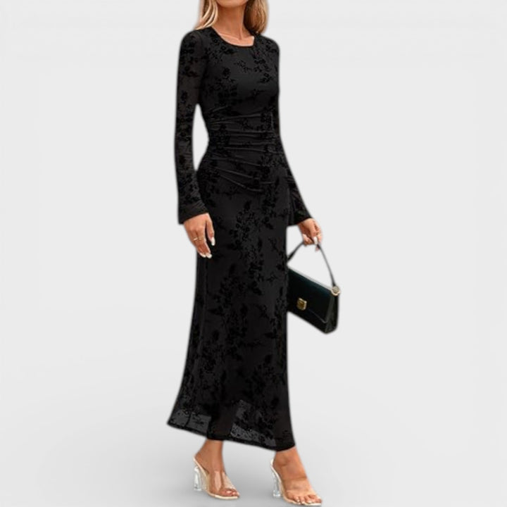 Jessica | Long Sleeve Floral Maxi Dress