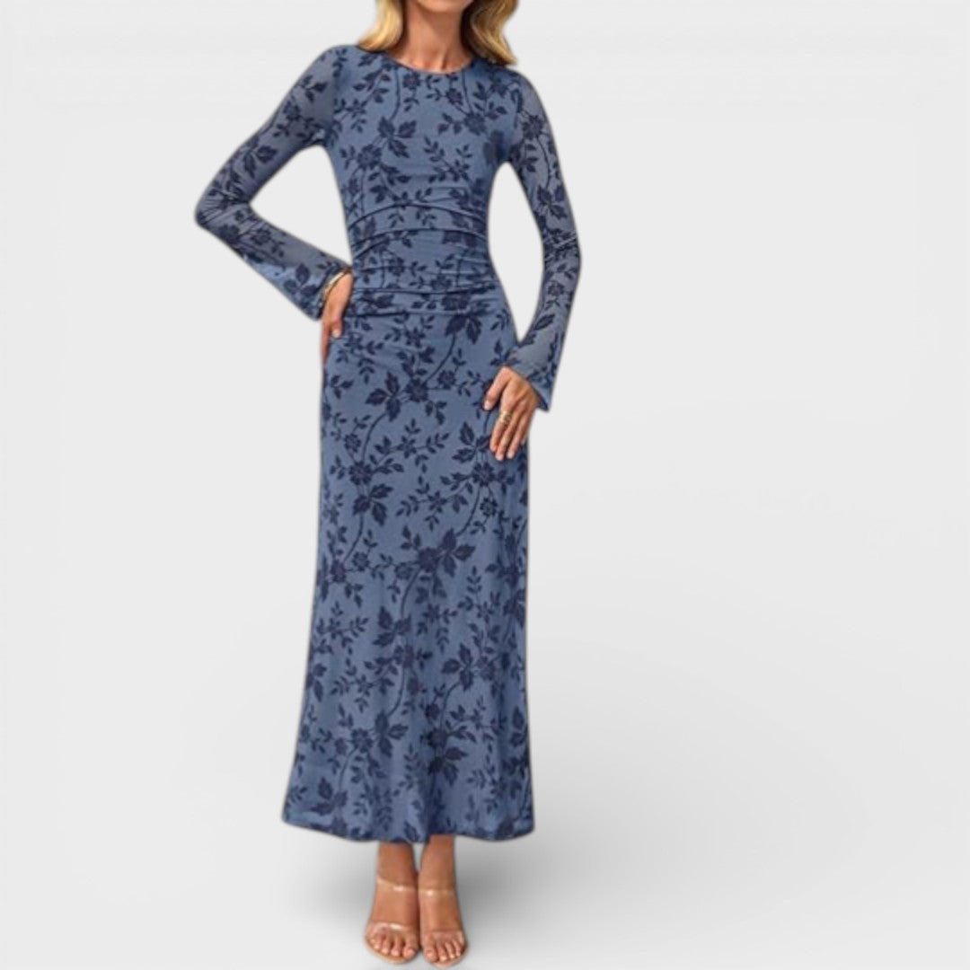Jessica | Long Sleeve Floral Maxi Dress