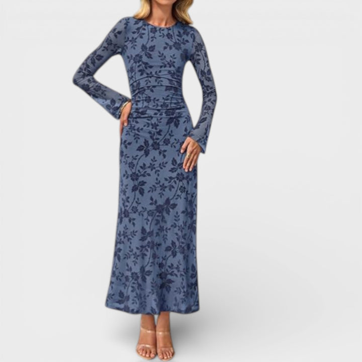 Jessica | Long Sleeve Floral Maxi Dress