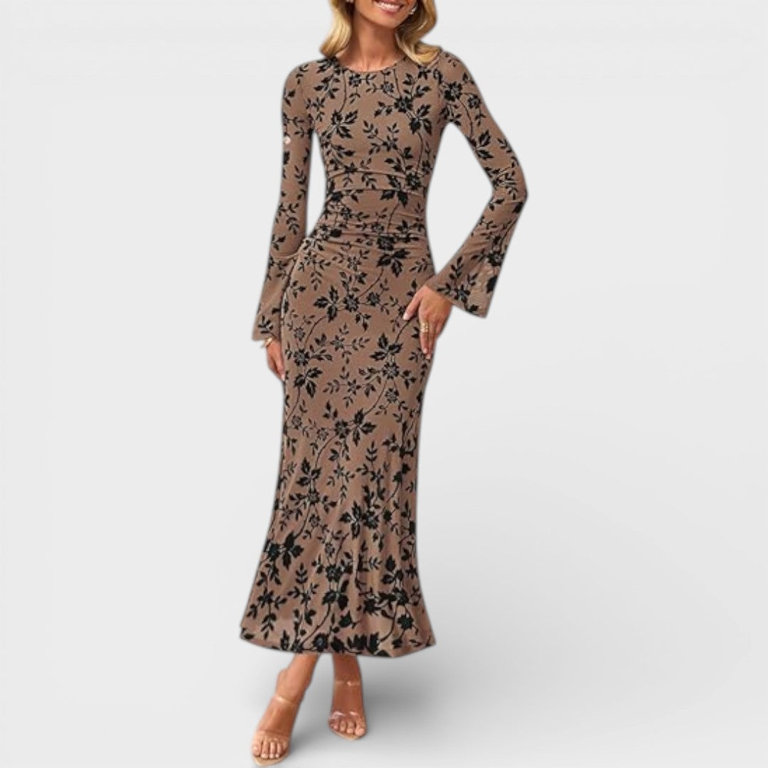 Jessica | Long Sleeve Floral Maxi Dress