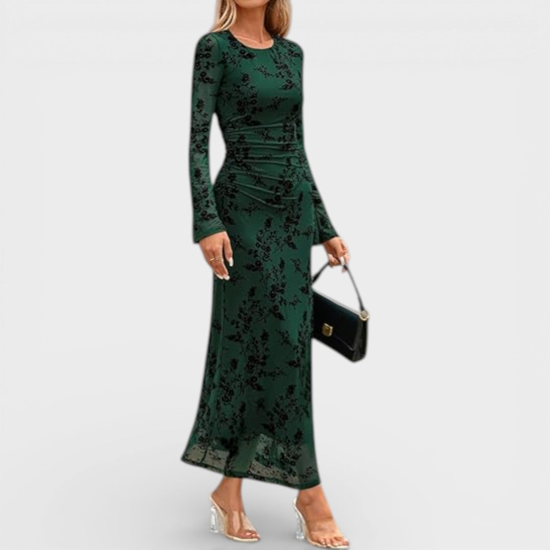 Jessica | Long Sleeve Floral Maxi Dress
