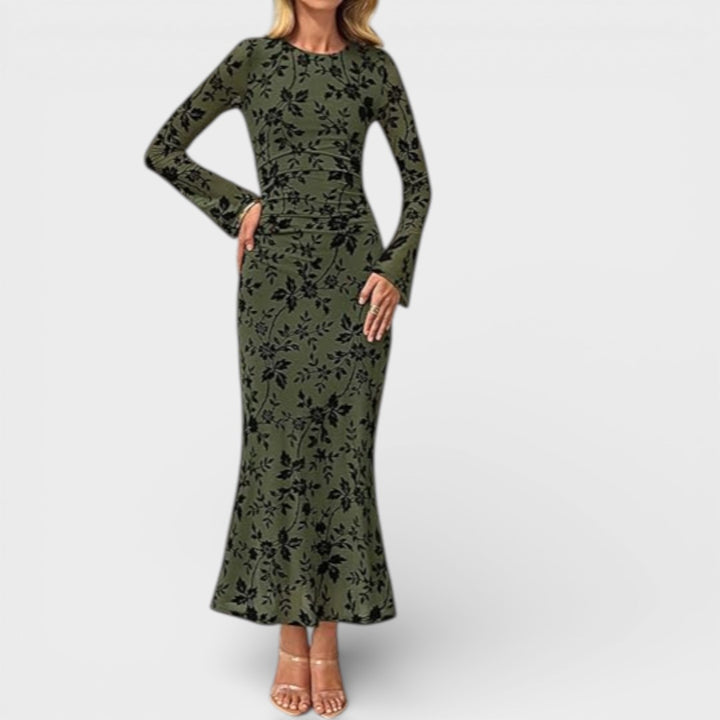 Jessica | Long Sleeve Floral Maxi Dress