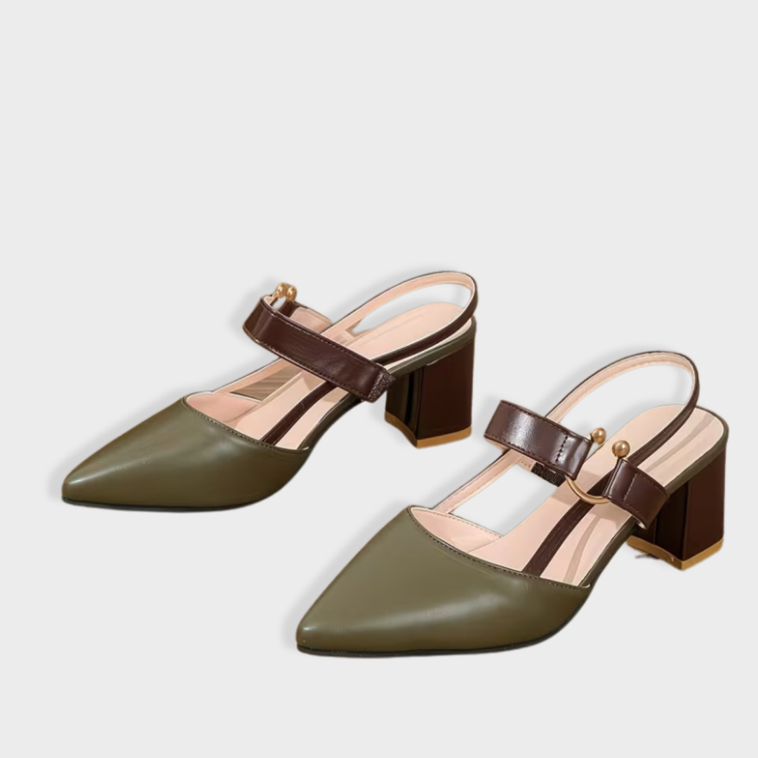 Claire | Pointed Toe Slingback Heels