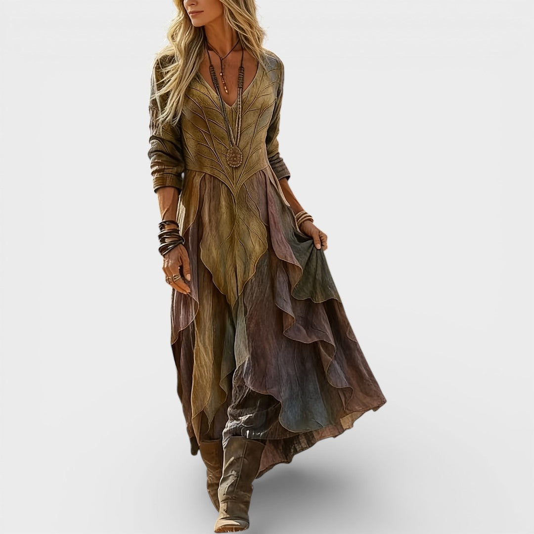 Lyla | Boho V-Neck Maxi Dress