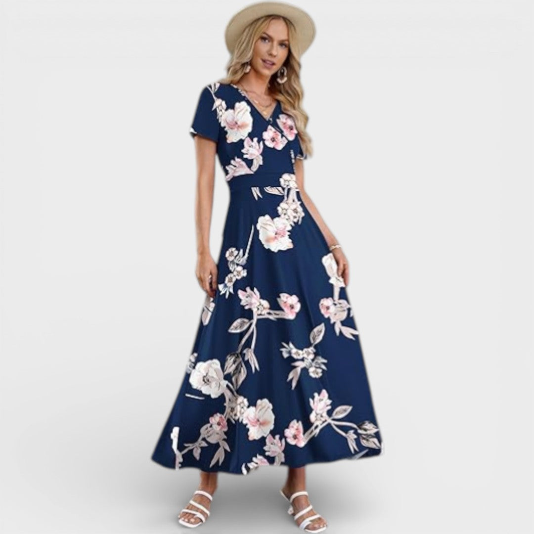Aurellie |  Floral Print Maxi Dress