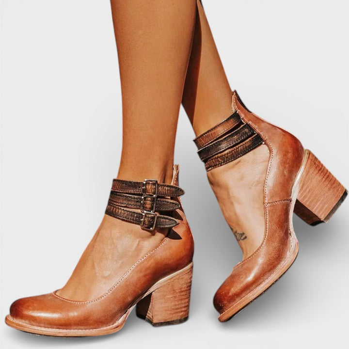 Avery | Vintage Leather Heels