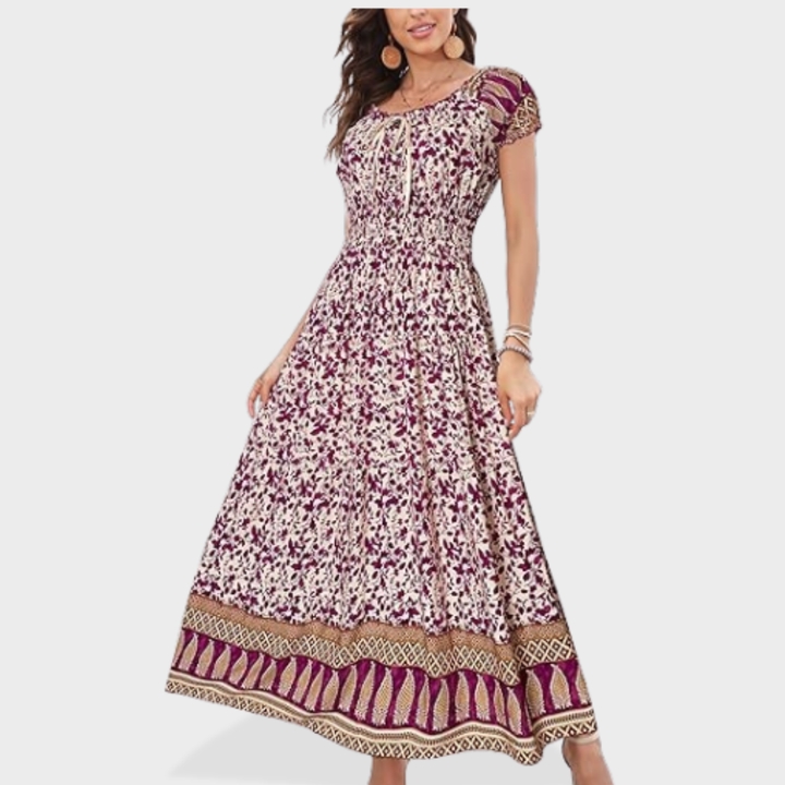 Scarlett | Boho Print Maxi Dress