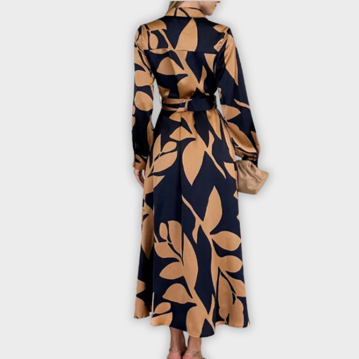 Isla | Belted Shirt Maxi Dress