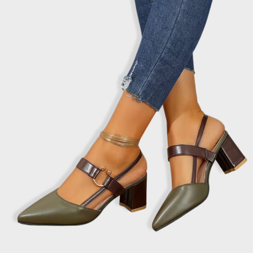 Claire | Pointed Toe Slingback Heels
