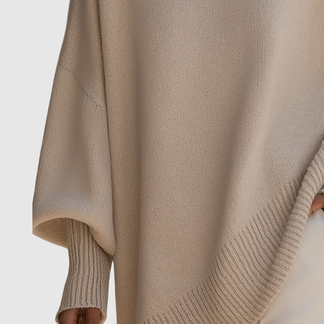 Emily | Oversized Knit Poncho Sweater