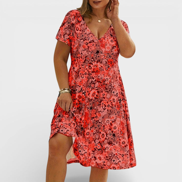 Jade | Floral V-neck Dress