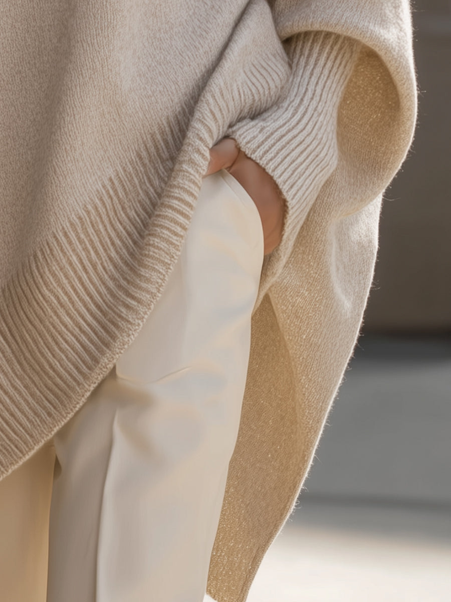 Frances | Oversized Draped Wide-Neck Sweater