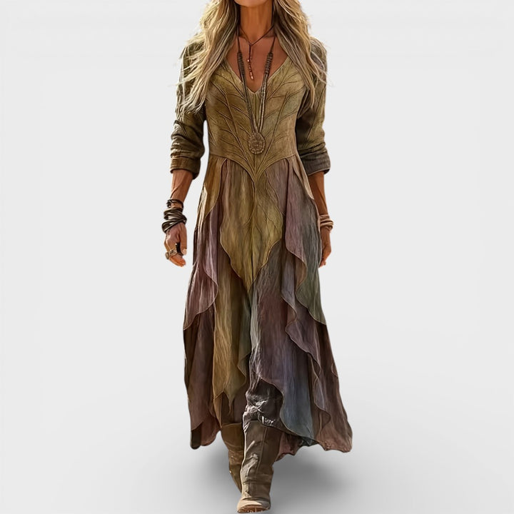 Lyla | Boho V-Neck Maxi Dress