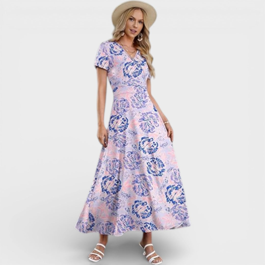 Aurellie |  Floral Print Maxi Dress