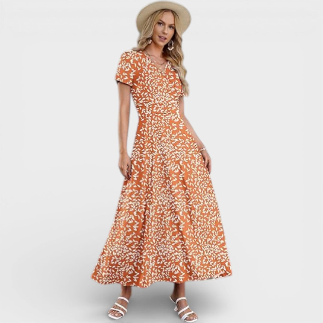 Aurellie |  Floral Print Maxi Dress