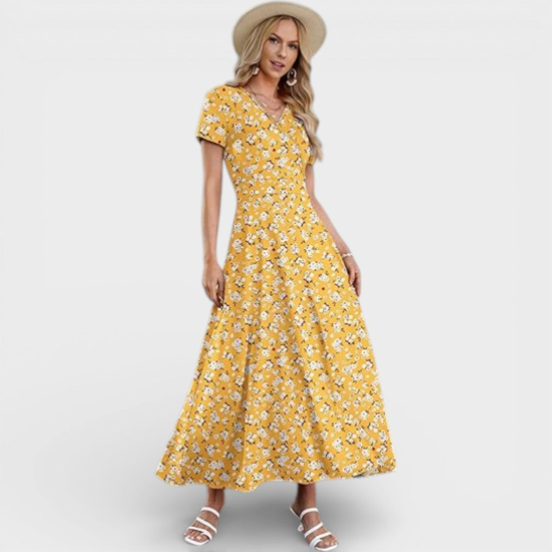 Aurellie |  Floral Print Maxi Dress