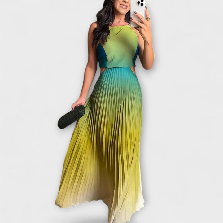 Haven - Chic Backless Tie-Dye Maxi Dress