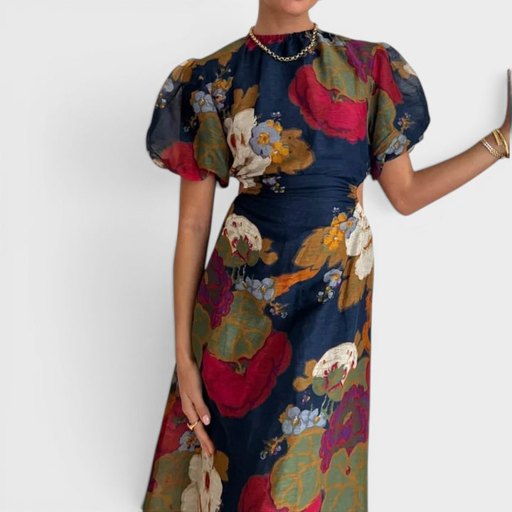 Vivienne | Floral Puff Sleeve Maxi Dress