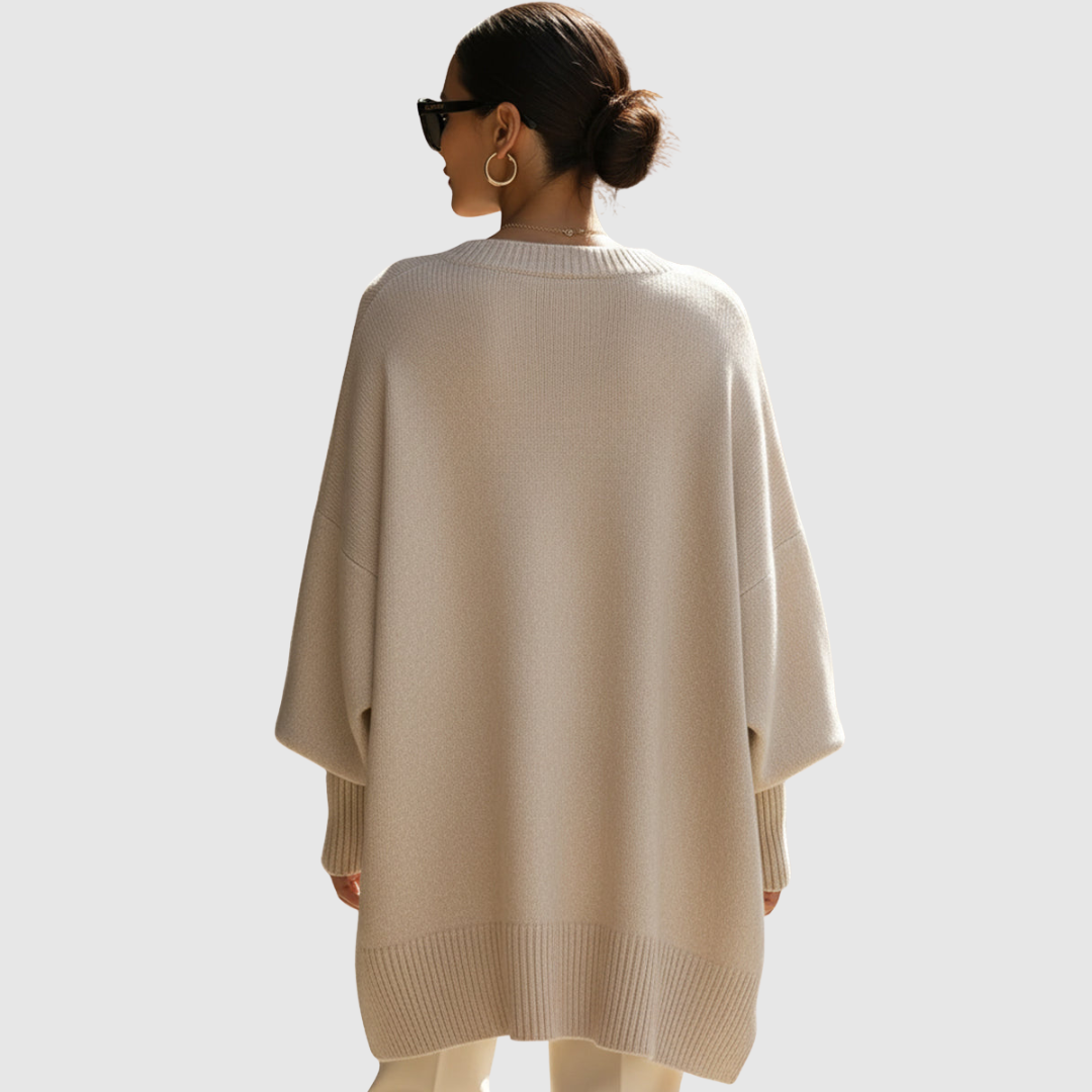 Emily | Oversized Knit Poncho Sweater