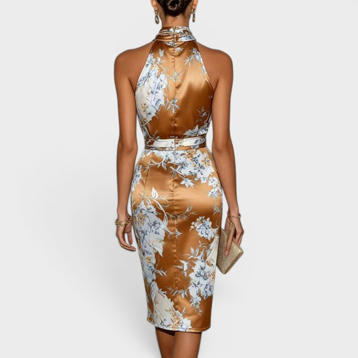 Celestine | Floral Halter Midi Dress