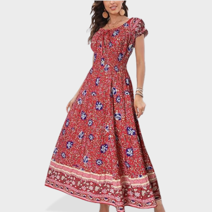 Scarlett | Boho Print Maxi Dress