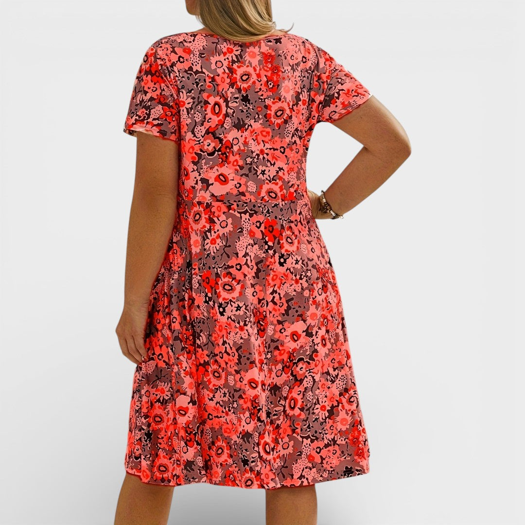 Jade | Floral V-neck Dress