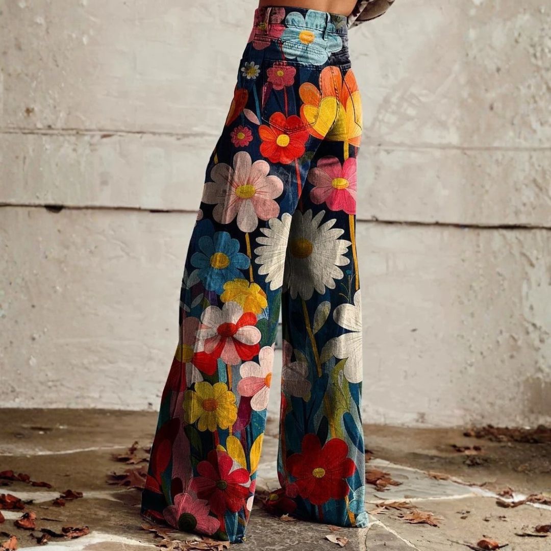Adeline | Floral Wide Leg Pants