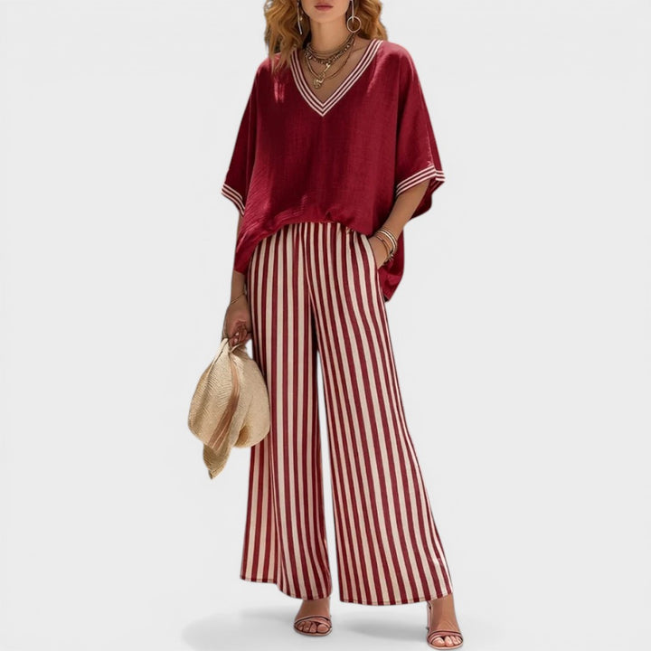 Alira | Striped Linen Duo Set
