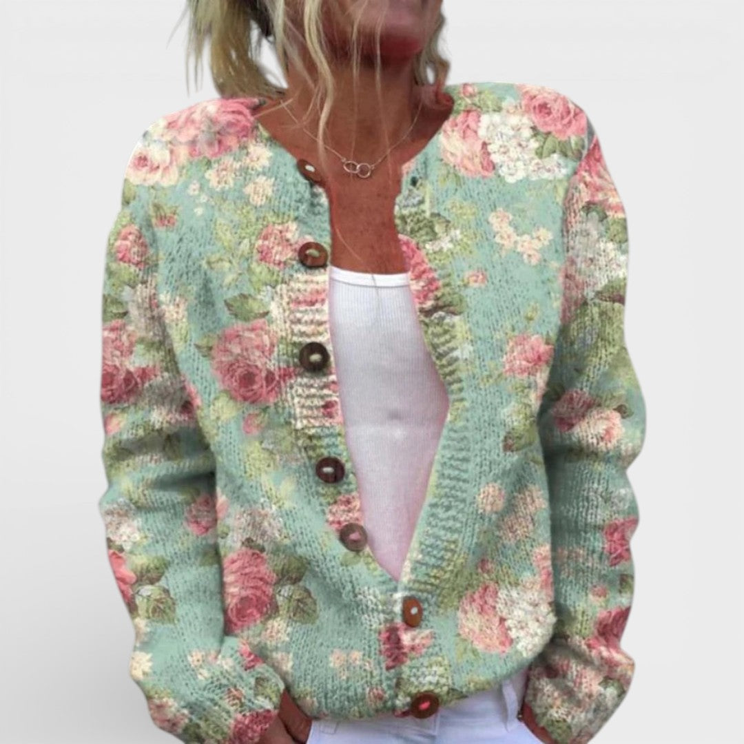 Astrid | Elegant Green Cardigan