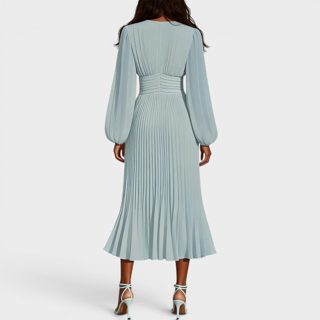 Bella | V-Neck Longsleeve Midi Dress