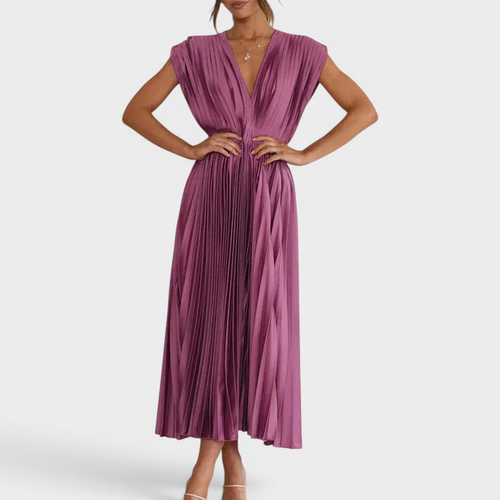 Bernice | Timeless Pleated Midi Dress