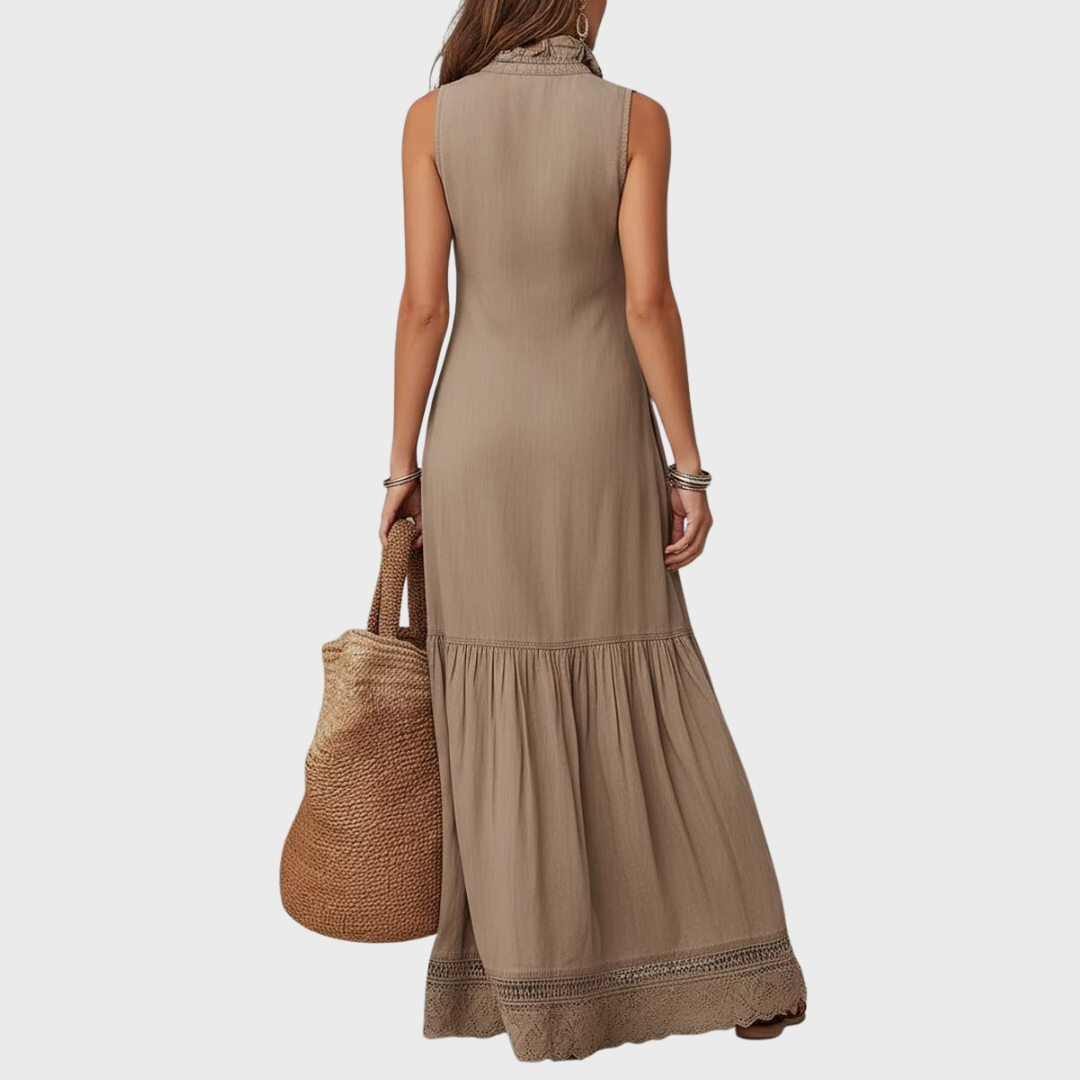 Carrie | Pure Cotton Sleeveless Maxi Dress