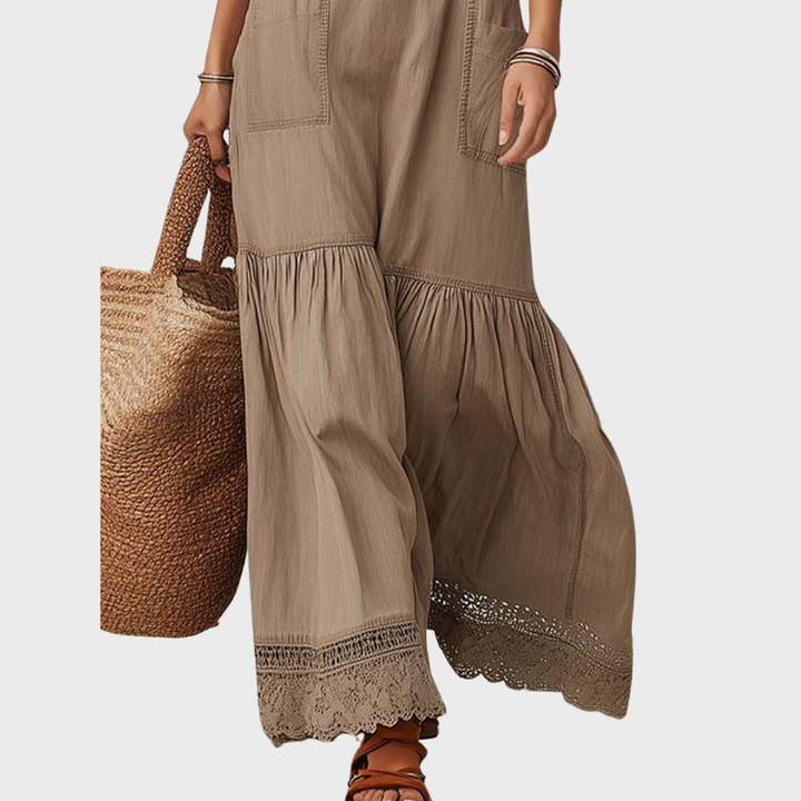 Carrie | Pure Cotton Sleeveless Maxi Dress