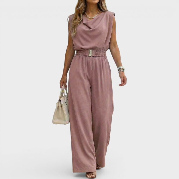 Cathy | Sleeveless Wide Leg Jumpsuit