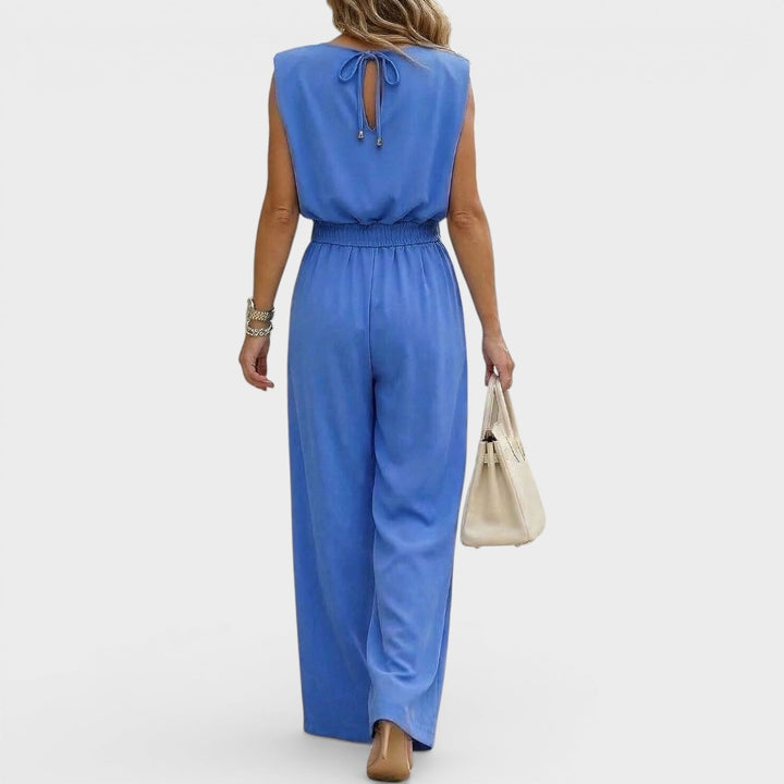 Cathy | Sleeveless Wide Leg Jumpsuit