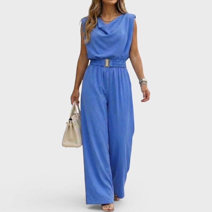 Cathy | Sleeveless Wide Leg Jumpsuit