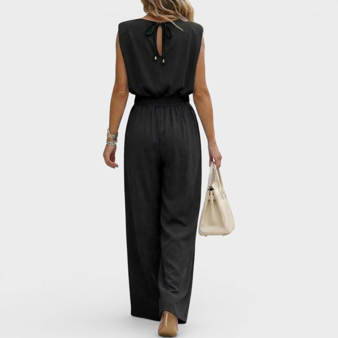 Cathy | Sleeveless Wide Leg Jumpsuit