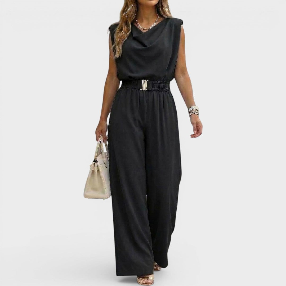 Cathy | Sleeveless Wide Leg Jumpsuit