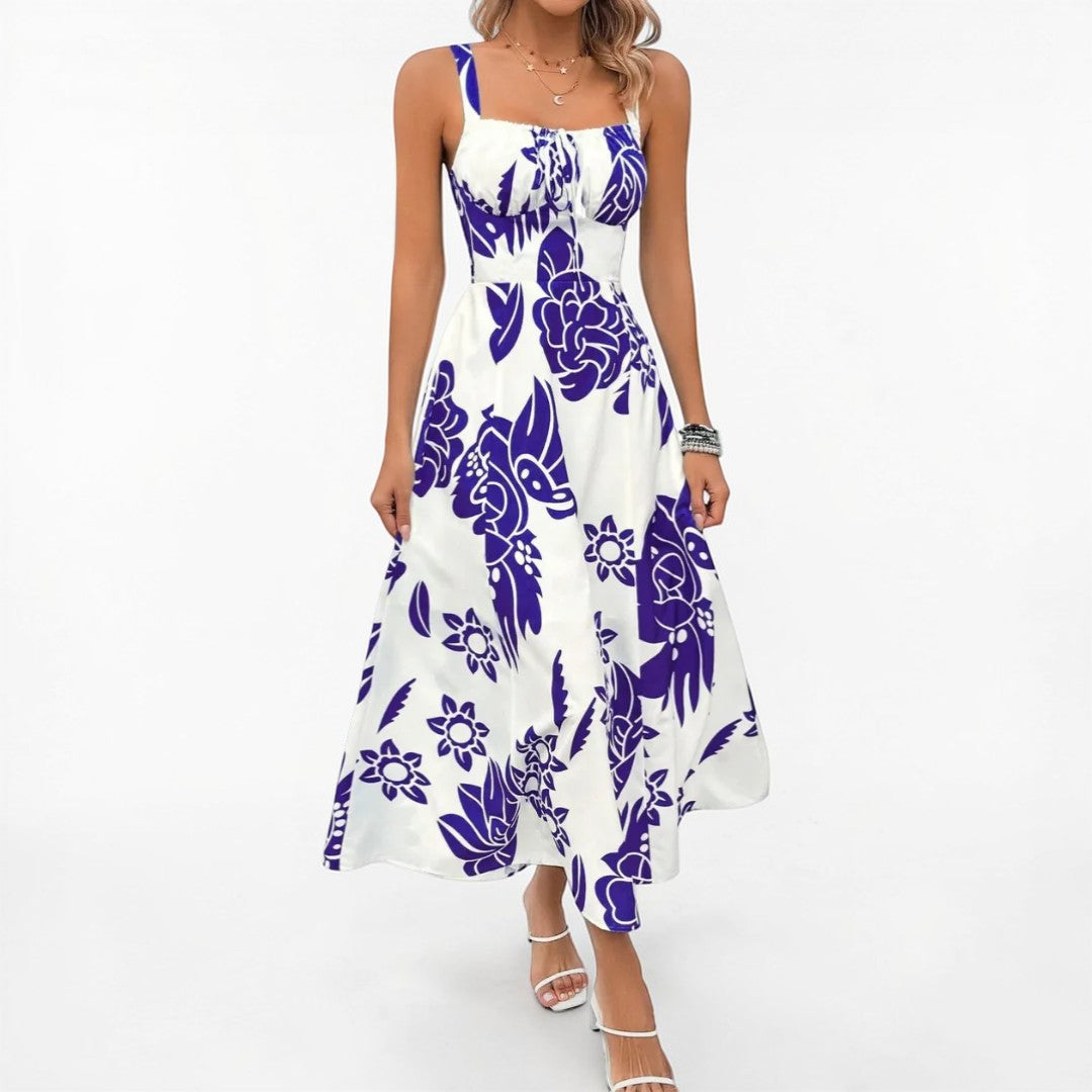 Celina | Romantic Floral Ruched Sun dress